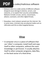 Infectious Codes/malicious Software