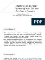 review of Electric Machines and Energy Storage Technologies in EVs