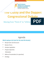 The Classy and The Dapper: Congressional Debate: Moving From "Point A" To "Infinity and Beyond"
