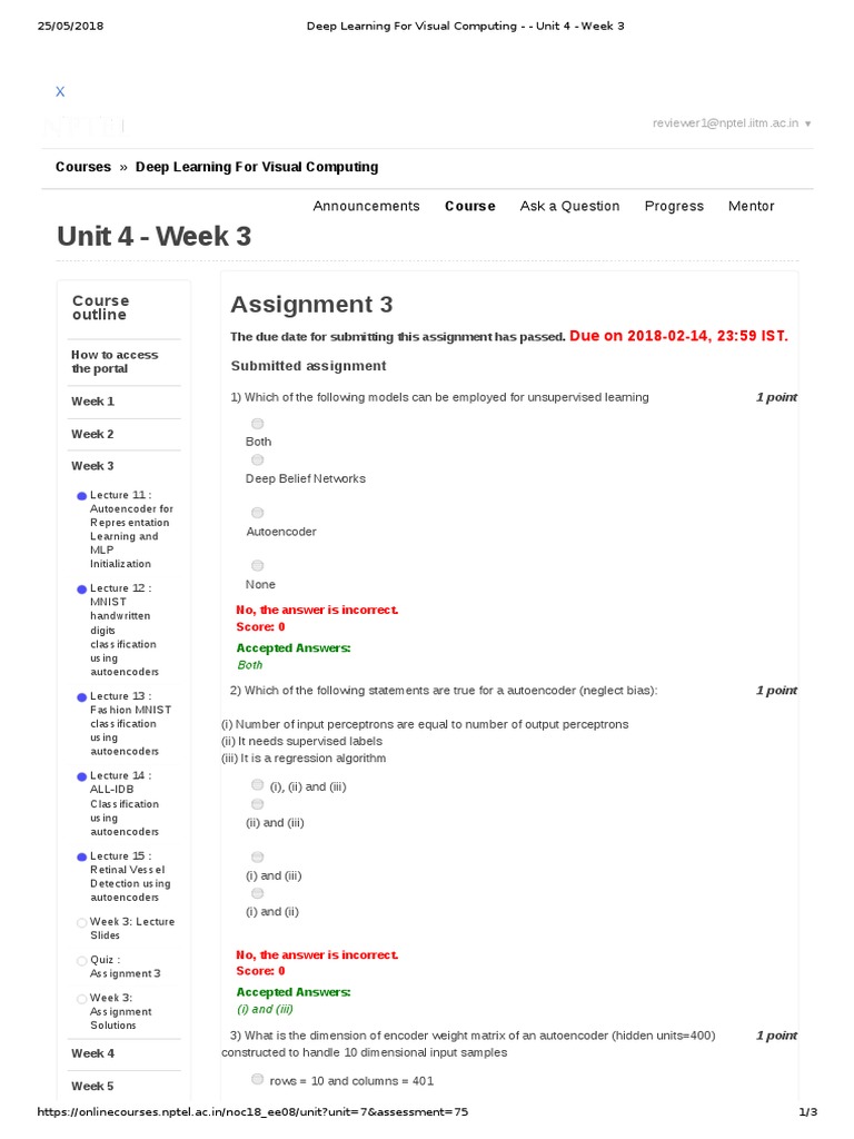 Unit 4 - Week 3: Assignment 3 | PDF | Deep Learning | Emerging Technologies
