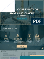 Normal Consistency of Hydraulic Cement: 5 Experiment