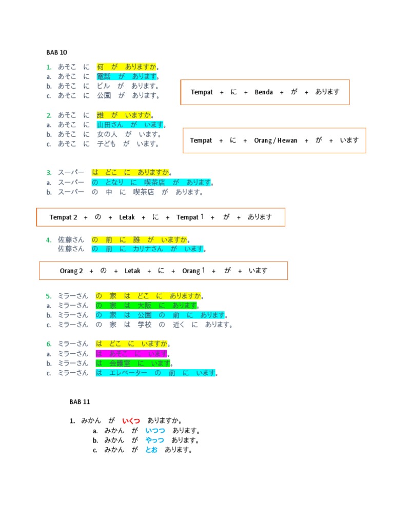 Rangkuman Minna No Nihonggo Bab 10 12 Pdf