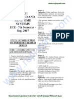 Ec8791 Embedded and Real Time Systems