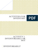 Activity On Inventory