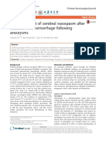 Drug treatment of cerebral vasospasm after