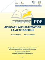 Aplicatii Matematice in Alte Domenii