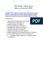 Topics in UPSC Mains Which Are Not There in Prelims