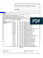 Irregular Time Work Authorization Form: Muhamad Fatkurrohman SPV Civil