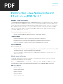 Implementing Cisco Application Centric Infrastructure (DCACI) v1.0