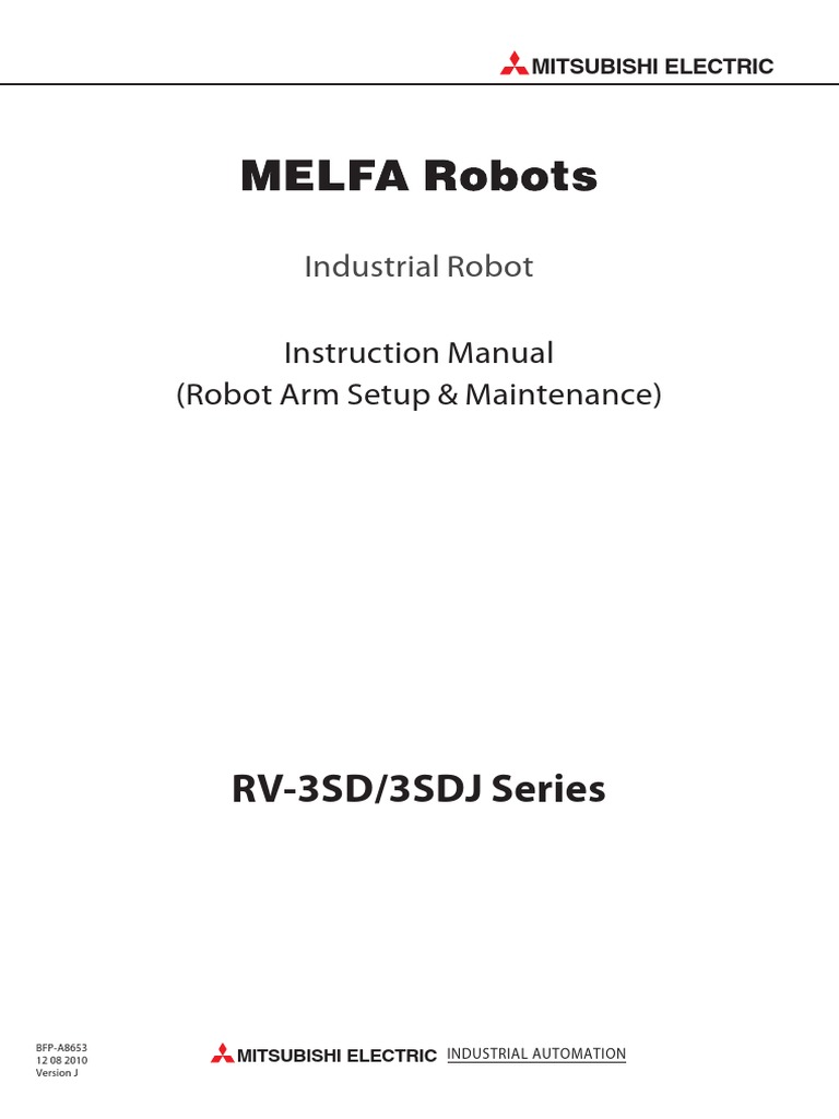 Mitsubishi RV-3SD Robot Manual | PDF | Switch | Reliability Engineering