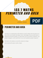 Class 7 Maths Perimeter and Area