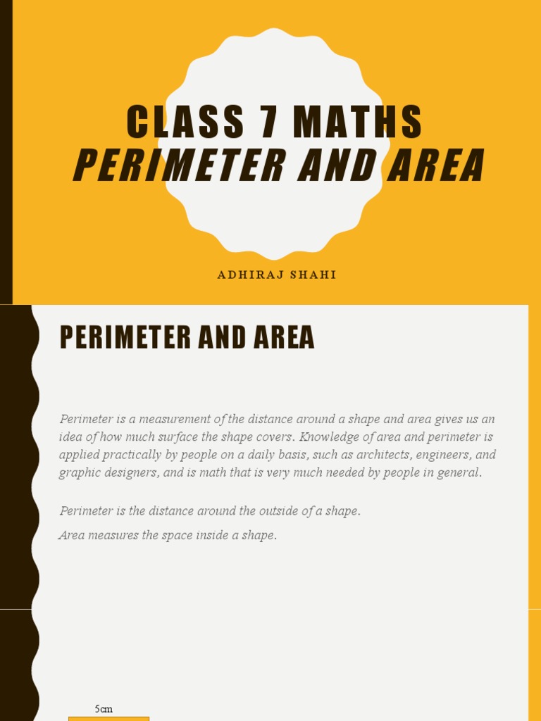 Class 7 Maths: Perimeter and Area Guide | PDF