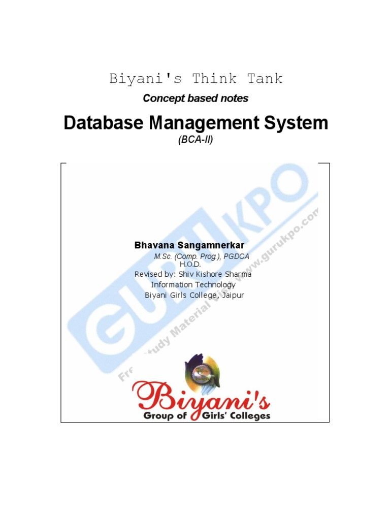 Database Management System Notes | PDF | Computers