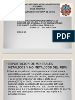 Exportaciones de Minerales