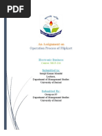 An Assignment On Operation Process of Flipkart