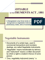 Negotiable Instruments Act-1881