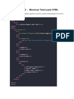 Tugas Praktek 3 - Membuat Tabel Pada HTML
