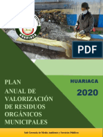 Plan de valorización de residuos orgánicos municipales 2020