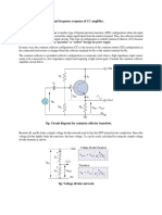 Study of Voltage Gain and Frequency Response of CC Amplifier