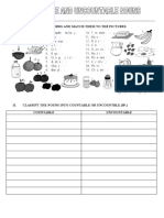 Countable and Uncountable Nouns Fun Activities Games 25934