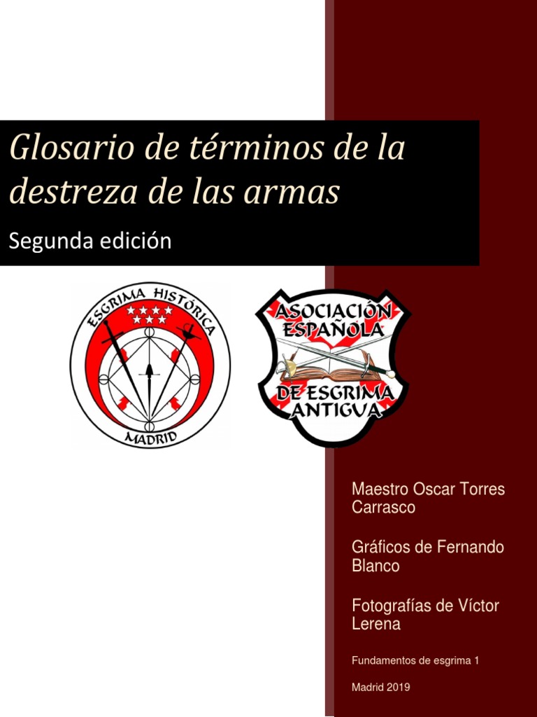 Glosario de Términos de La Destreza de Las Armas Segunda Edición v4, PDF, Espada