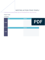 Project Post-Mortem Meeting Action Items Template
