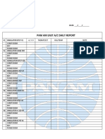 Pam Am East A/C Daily Report: DATE