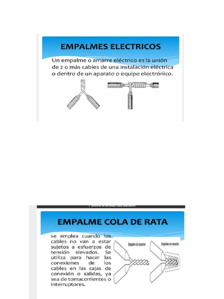 Empalmes electricos 1º año