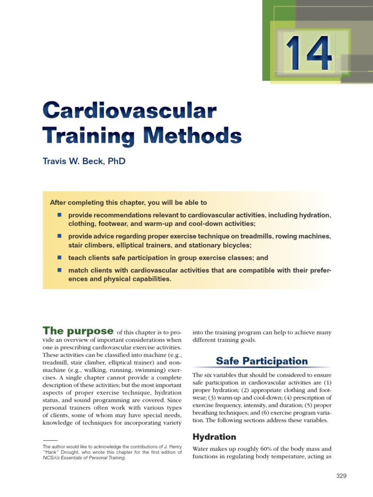 Cardiovascular Training Technique | PDF | Musculoskeletal System ...