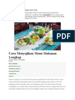 Cara Menyajikan Menu Makanan Lengkap Secara Profesional