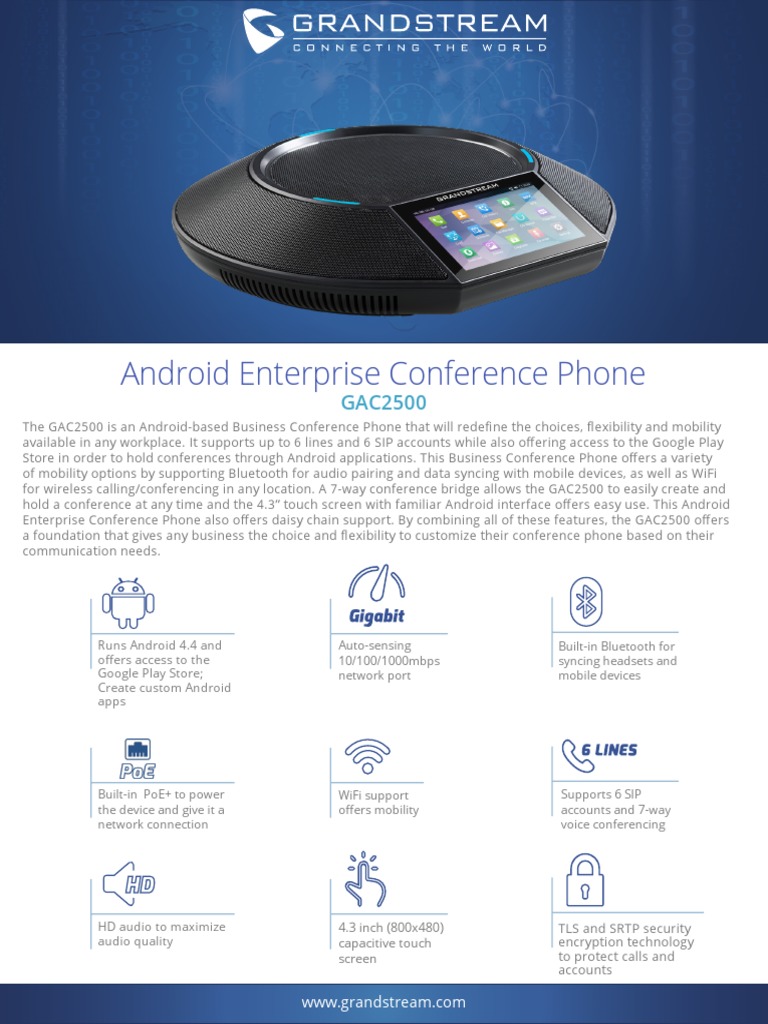 GAC2500 Conference Phone Overview | PDF | Session Initiation Protocol ...