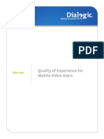 Quality of Experience For Mobile Video Users: White Paper