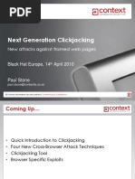 Next Generation Clickjacking: New Attacks Against Framed Web Pages