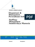 Modul 06 - Staffing - Manajemen Sumber Daya Manusia (UMB Maret 2018)