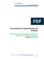 Plantilla - Documento de Requerimientos de Software