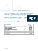 Texas Essential Knowledge and Skills: Sociology: Instructional Units Days