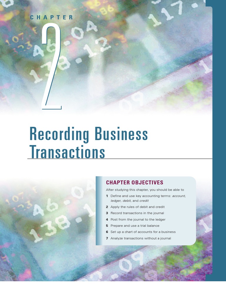 Recording Business Transactions: Chapter Objectives | PDF | Debits And ...