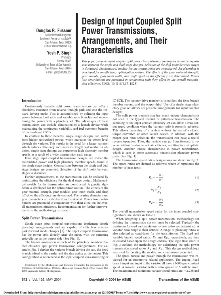 Design of Input Coupled Split PT Arrangement, and Their Characteristics ...
