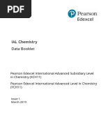 IAL Chemistry 2018 Data Booklet Issue 1 March 2019