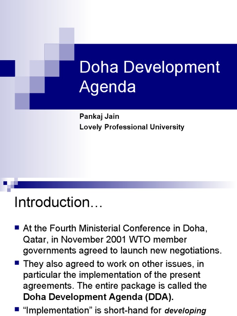 Doha Development Agenda Overview | PDF | Doha Development Round | World ...