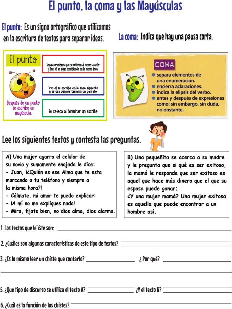 Uso del punto y la mayúscula | PDF