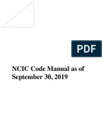 NCIC Code Manual Table of Contents
