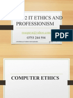 Lecture 1 and 2 Introduction To Computer Ethics