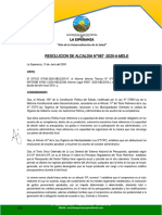 Resolucion de Alcaldia N Reconociimento de Deuda Odar