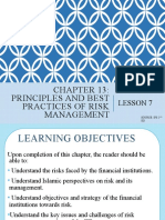 Principles and Best Practices of Risk Management: Lesson 7