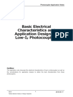 Basic Electrical Characteristics and Application Designs of Low-I Photocouplers