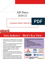AD-Times 2020-21: Company Name: Maruti Suzuki