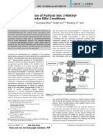 One-Step Conversion of Furfural Into 2-Methyl-Tetrahydrofuran Under Mild Conditions