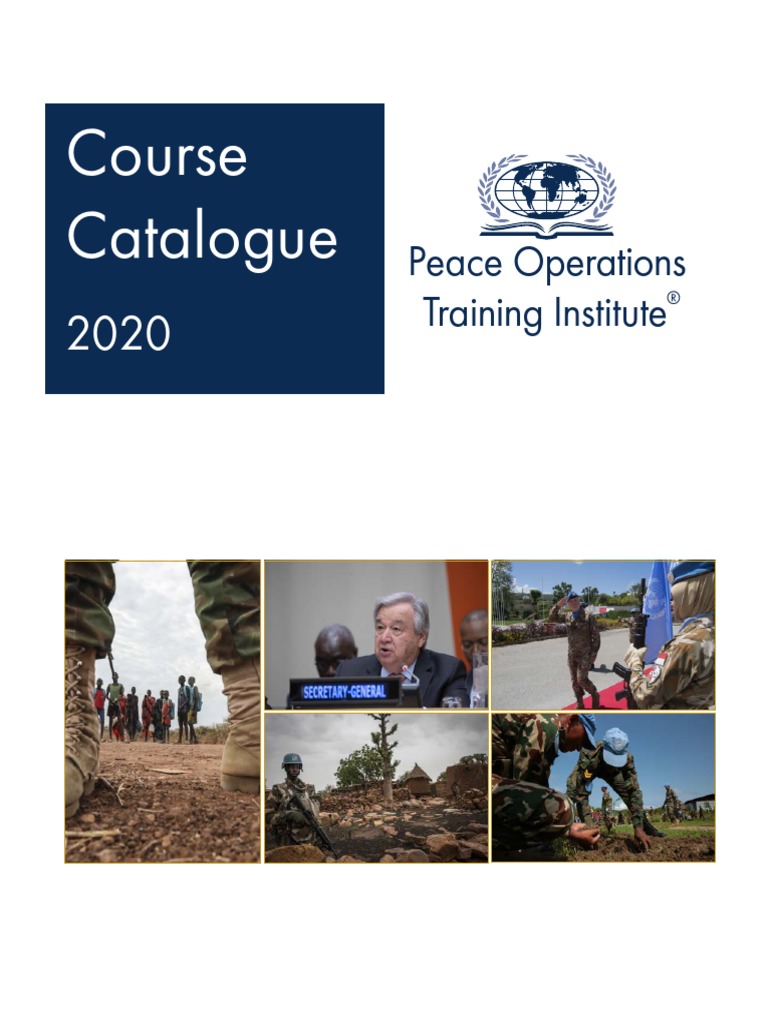 Course Catalogue: Peace Operations Training Institute | PDF | United ...