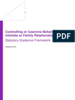 Controlling or Coercive Behaviour in An Intimate or Family Relationship